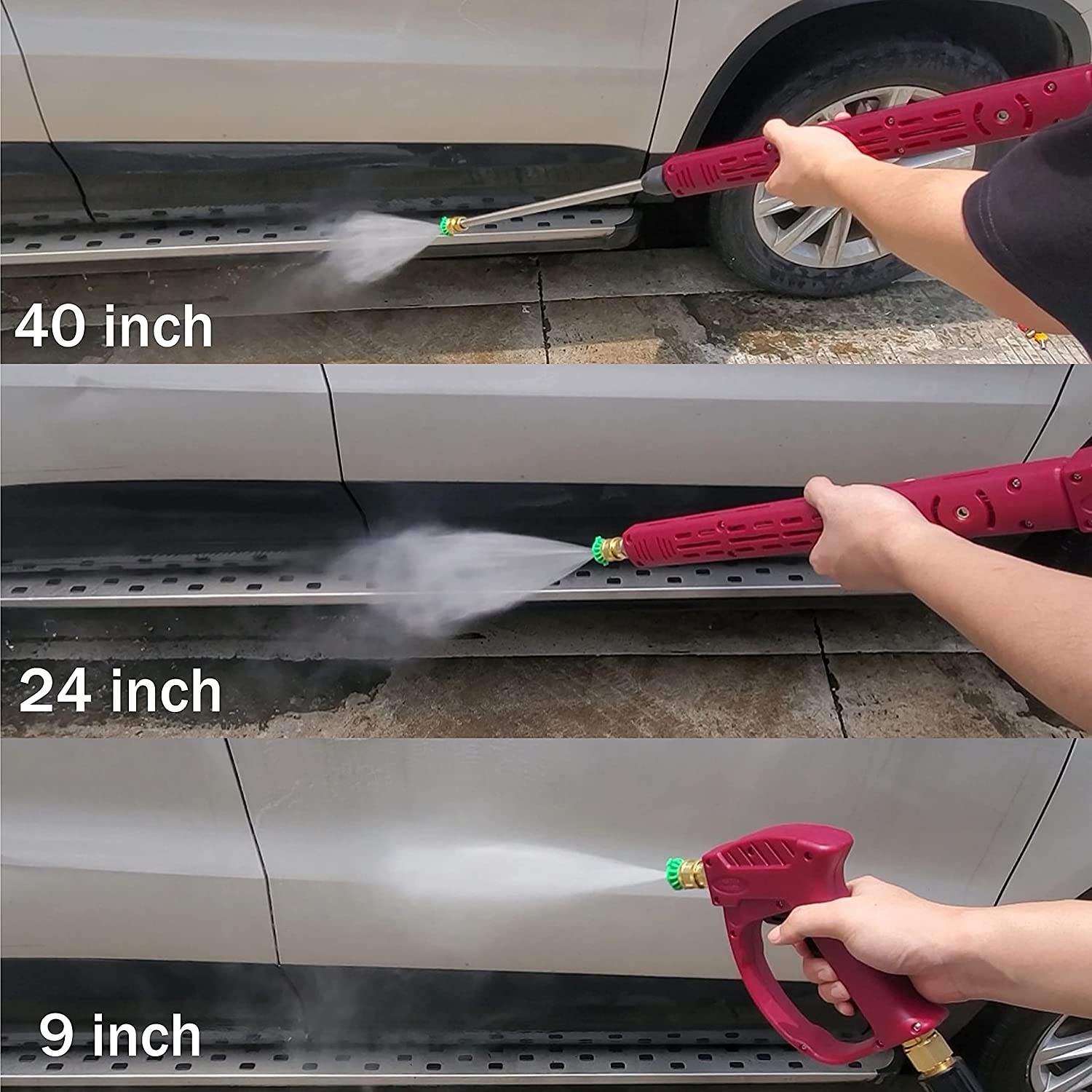Pressure Washer Gun with Replacement Extension Wand, 5000 PSI, Power Washer Gun for Hot and Cold Water