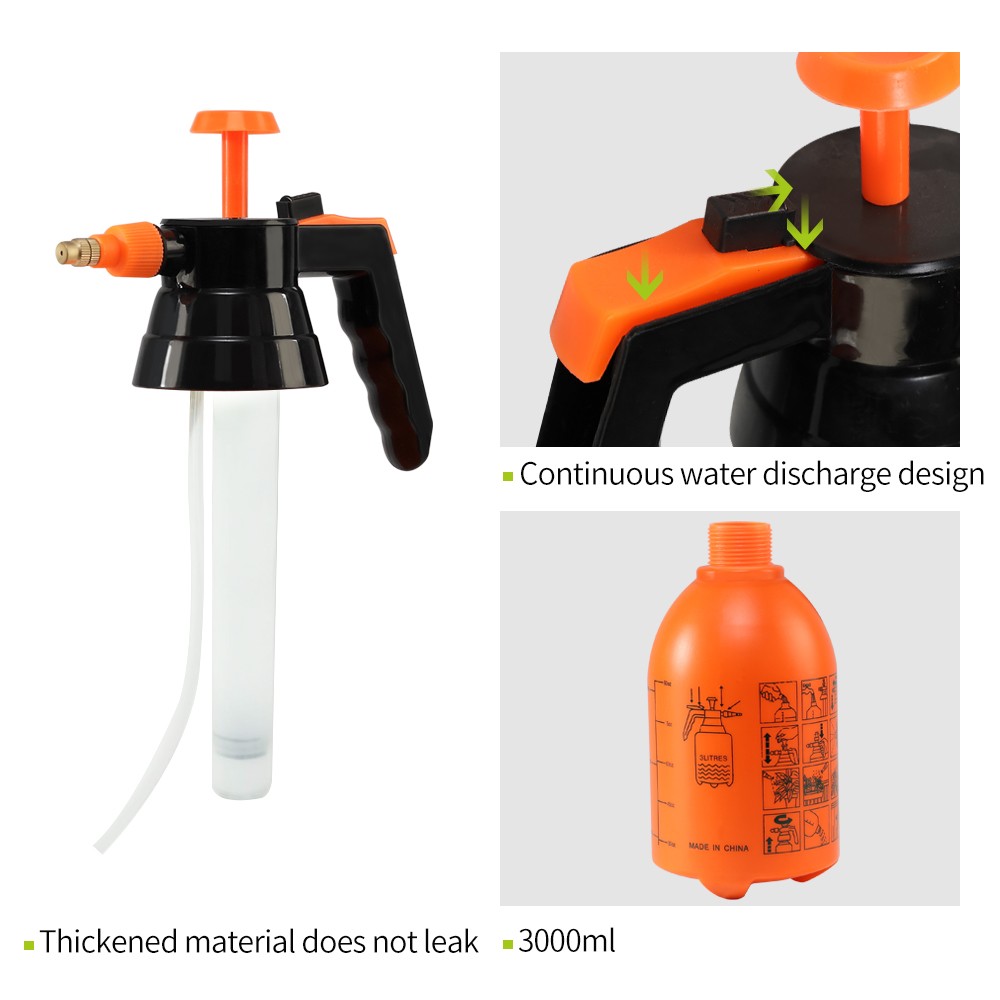 3L hand pump plastic garden water pressure bottle sprayer for gardens