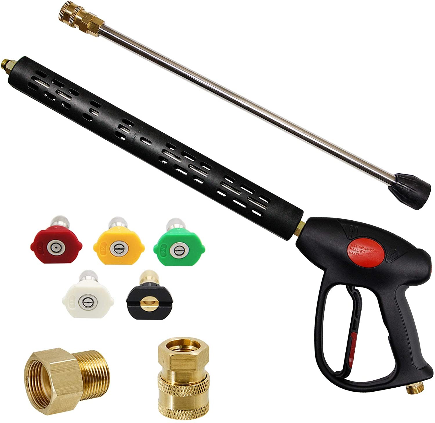  Pressure Washer Gun with 16 Inch Extension Wand, 4000 PSI, Power Washer Gun