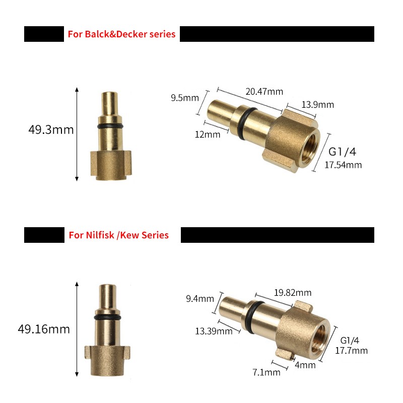 Adapter M22 to 3/8 Inch Quick Connect 3/4 Male M22 for Car Waher Hose