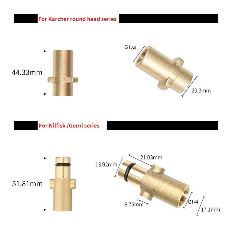 Adapter M22 to 3/8 Inch Quick Connect 3/4 Male M22 for Car Waher Hose