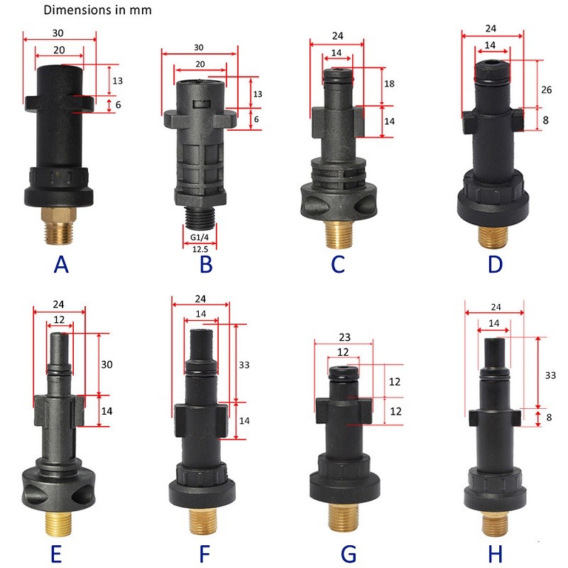 Plastic Adapter Foam Nozzle Foam Generator Snow Foam Lance for Karcher AR Bosche Sterwins Champion Stihl High Pressure Washer