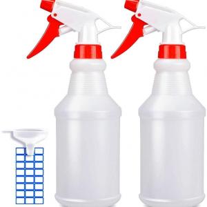2021 Empty Spray Bottles (16oz/2Pack) - Adjustable Spray Bottles for Cleaning Solutions
