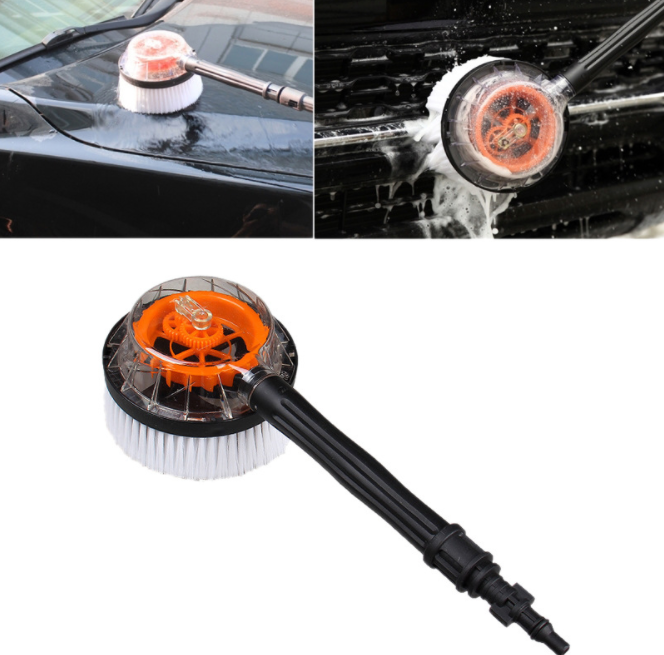 Vehicle Wash Brush,Automotive Window Cleaning Handle Non-Electric Automatic 360 Degree, Garden Sprinkling Tool