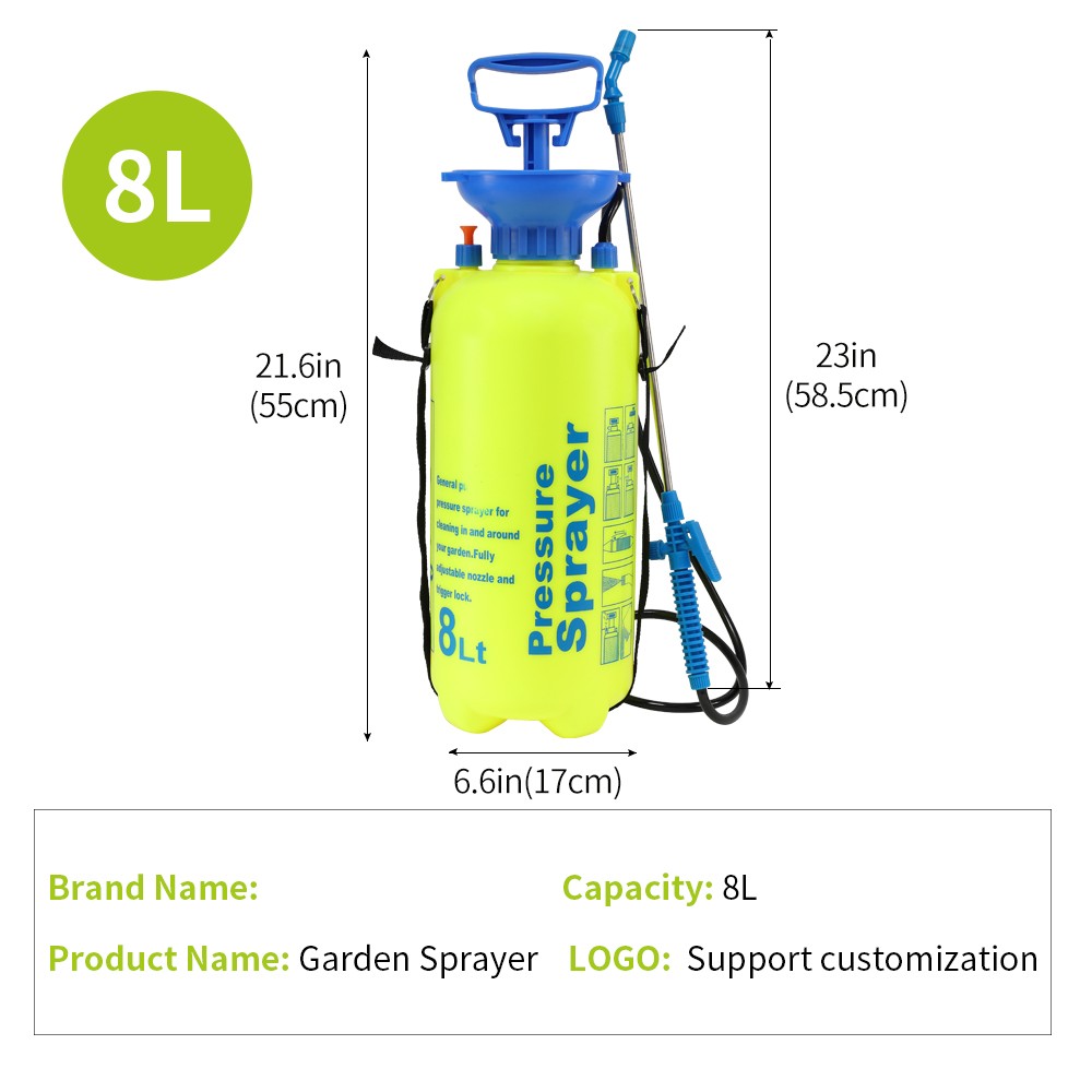 FUTIANYING Pulverizador Spray China 8L Portable Hand Pressure Water Garden Pump Sprayer