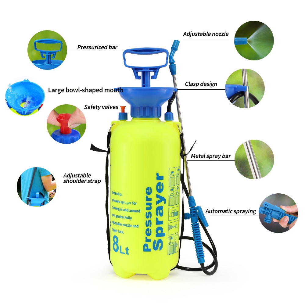 FUTIANYING Pulverizador Spray China 8L Portable Hand Pressure Water Garden Pump Sprayer