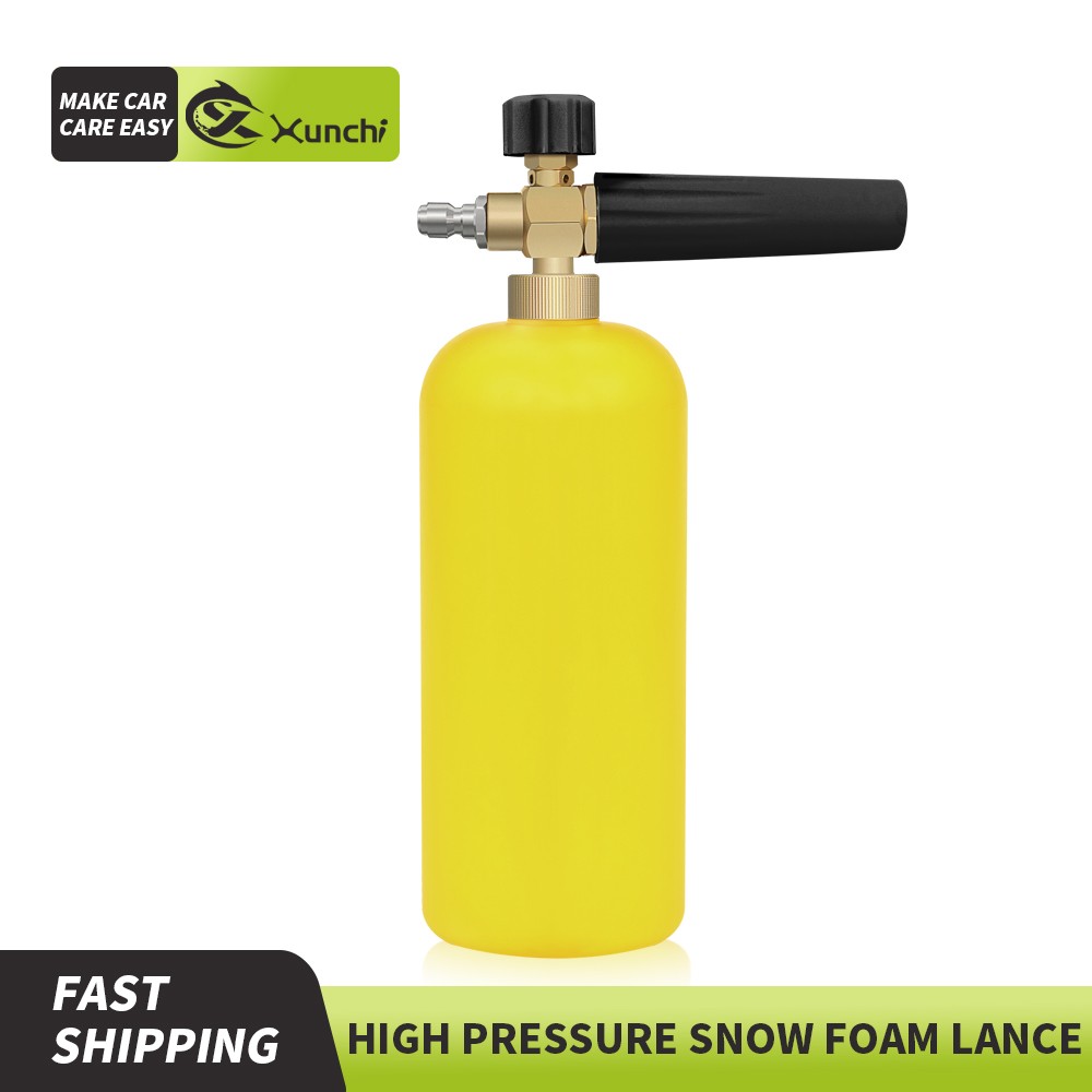 Foam cannon with 1/4 inch fast connector 1 liter bottle