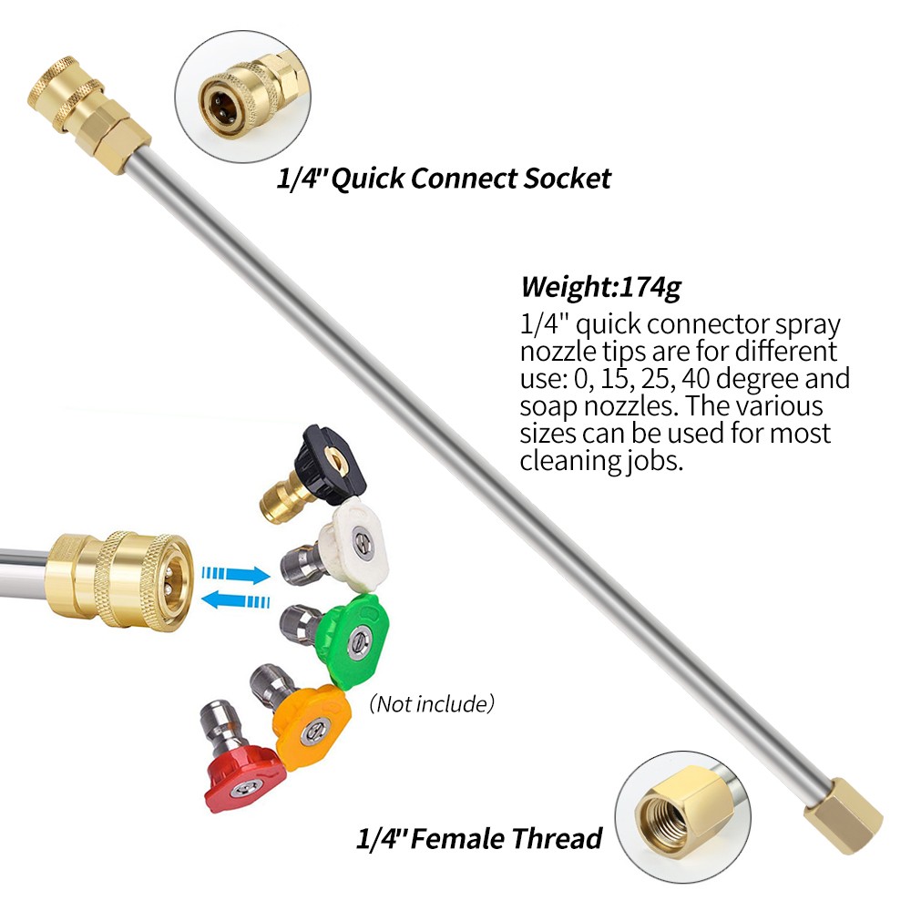 High Pressure Kit Extension Washer Lance Gun Cleaner Spray Rod Nozzle