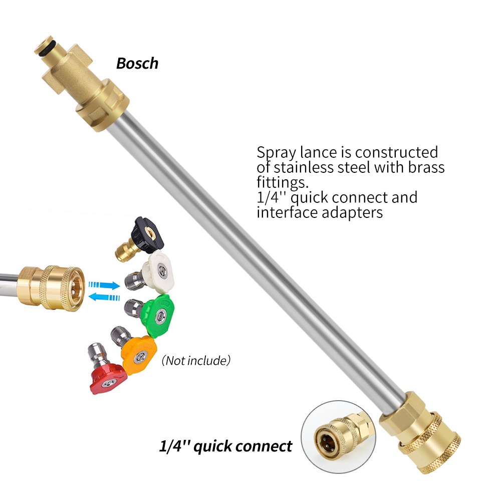 High Pressure Washer Rod Cleaner Attachment for Lance Wand 1/4