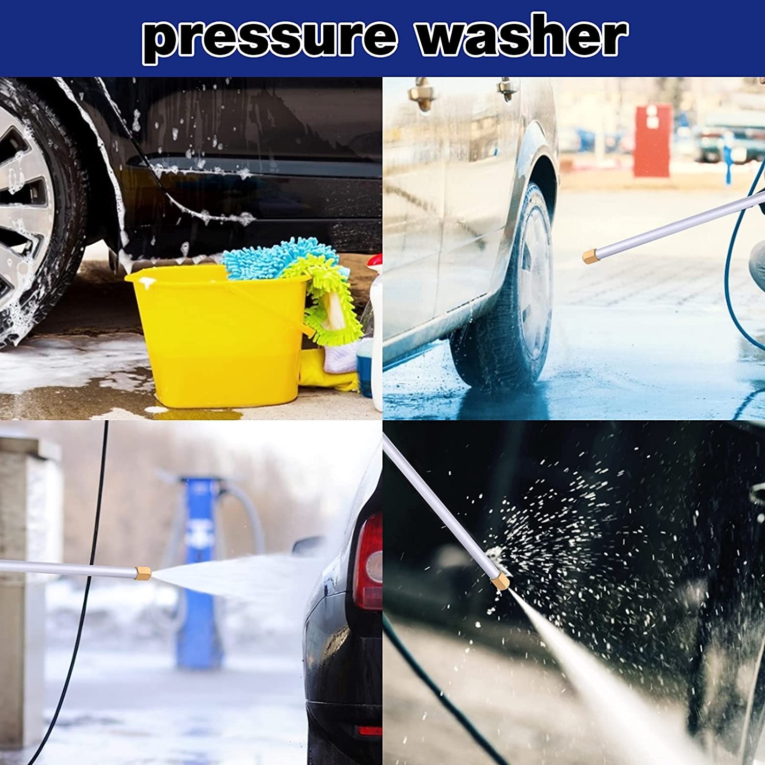  High Pressure Power Washer Wand, Portable High-Pressure Water Gun for Car Washing 