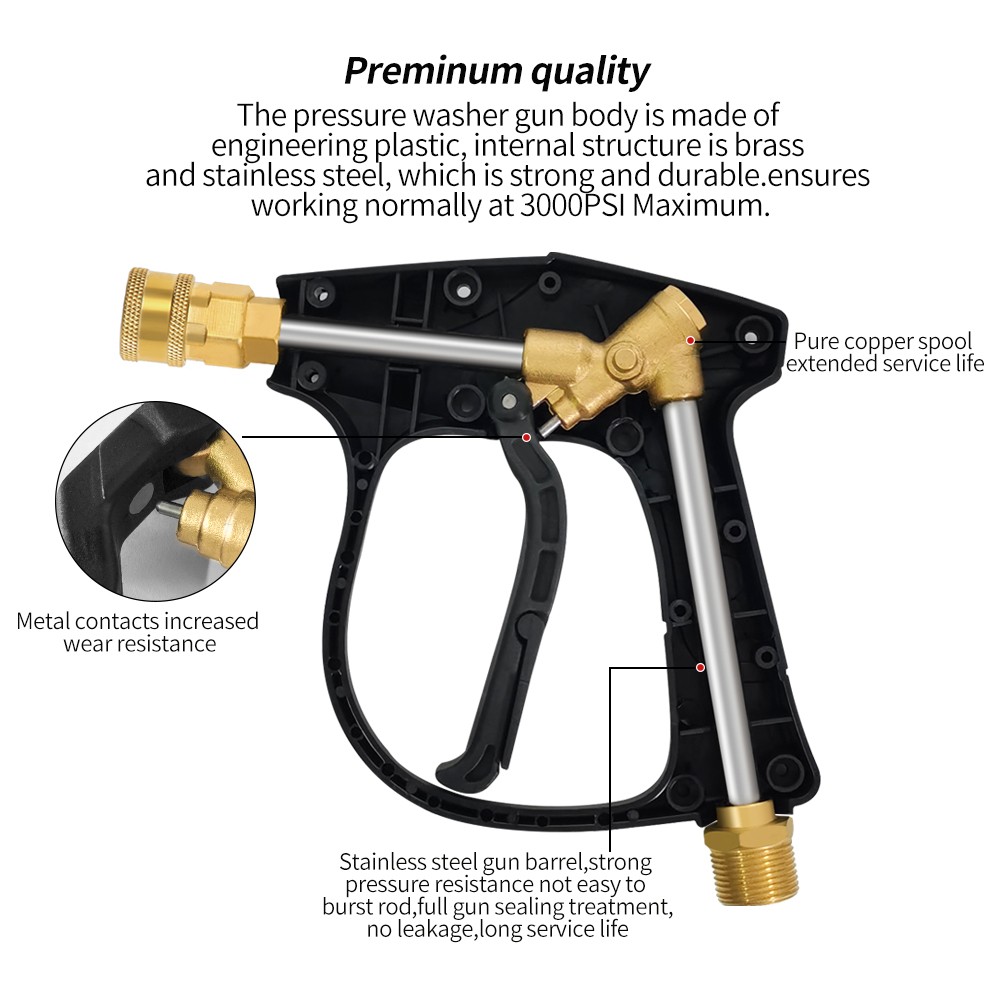 High Pressure Water Jet Gun With Pipe Spray For Washer Car Wash