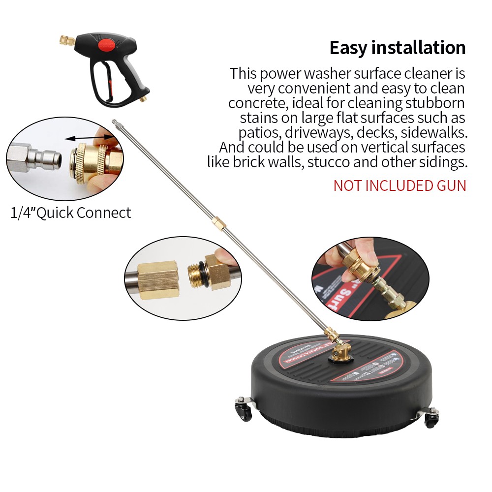 High pressure floor washer disc 15.8 inch floor washer Household road washer 1/4 quick plug floor washer