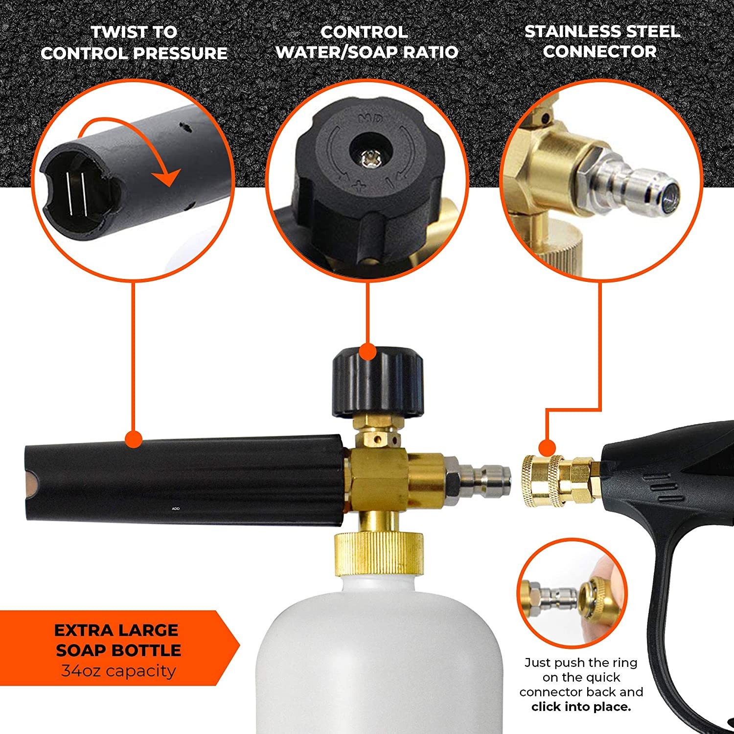  pressure snow foam lance,washer gun,foam cannon of car wsah machine