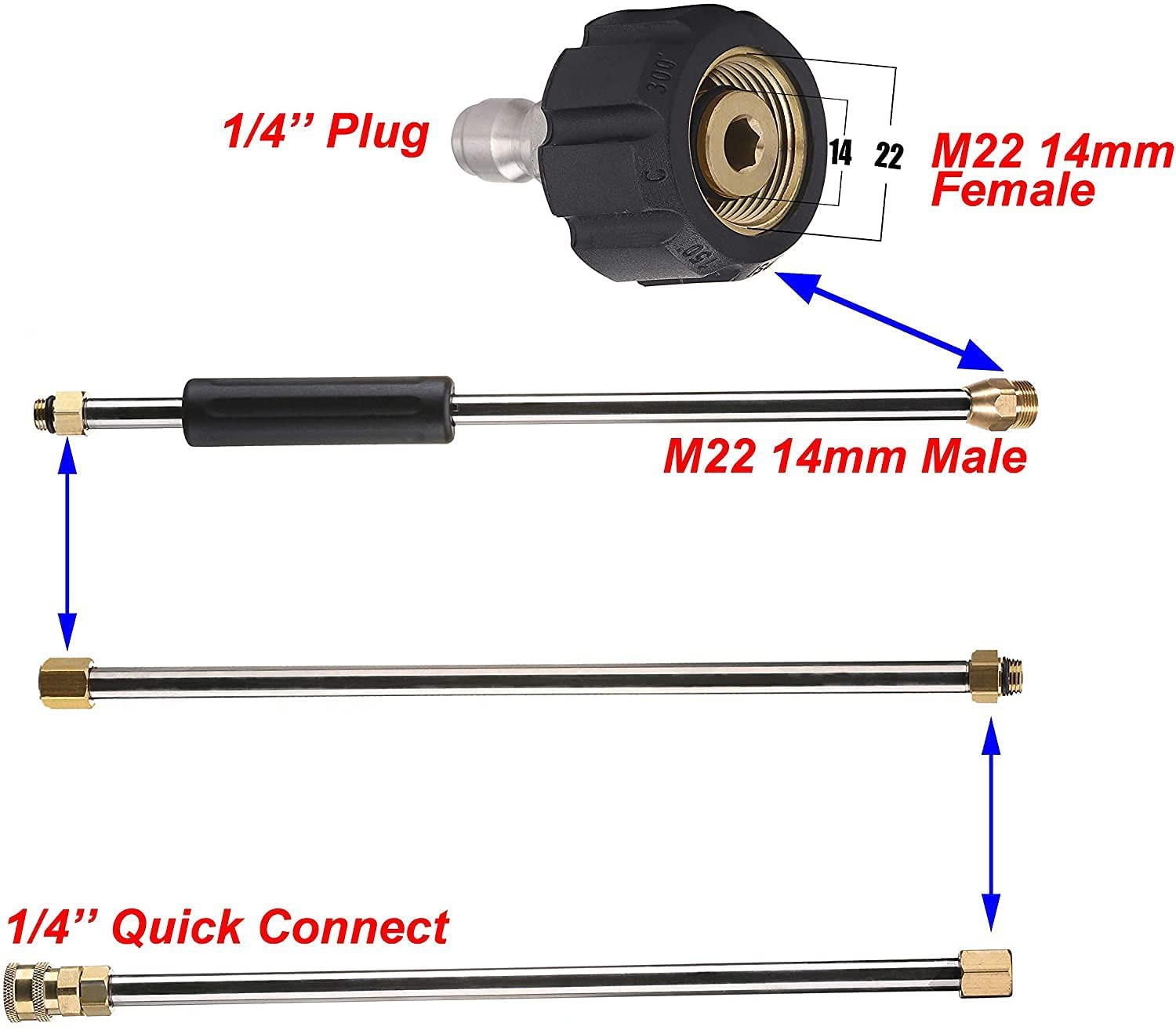 Pressure Washer Extension Wand, 90 Inch Power Washer Lance