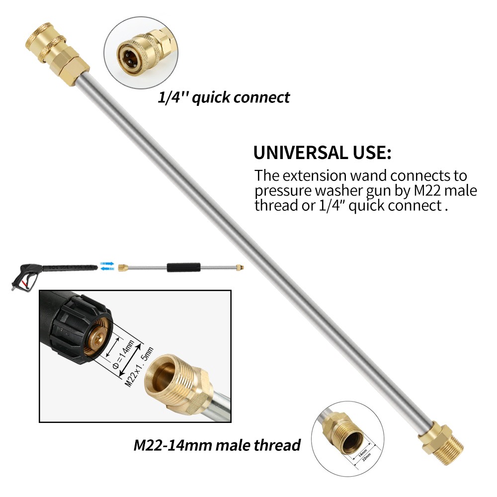 Pressure Washer Extension Wand M22-14 and 1/4 quick connector