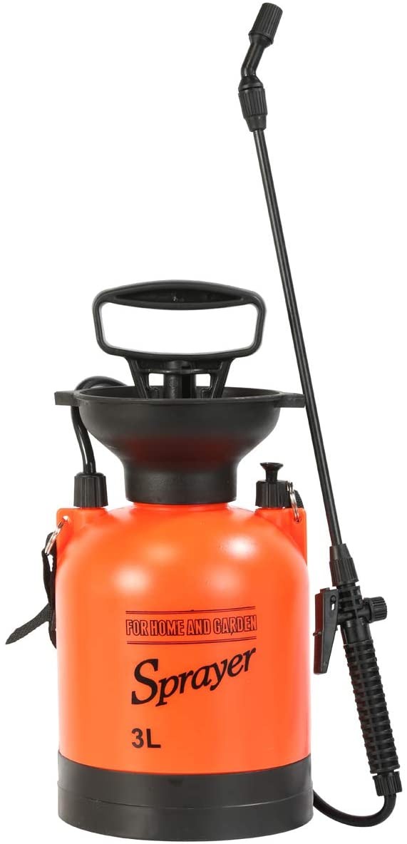 Lawn and Garden Portable Sprayer - 0.8 Gallon - Pump Pressure Sprayer Includes Adjustable Shoulder Strap
