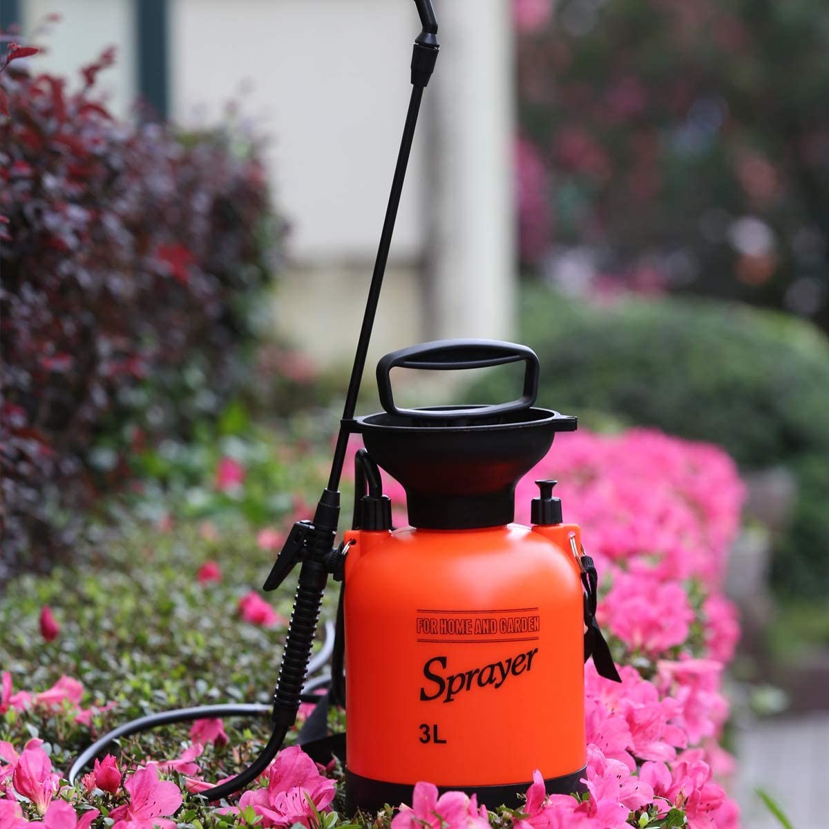 Lawn and Garden Portable Sprayer - 0.8 Gallon - Pump Pressure Sprayer Includes Adjustable Shoulder Strap