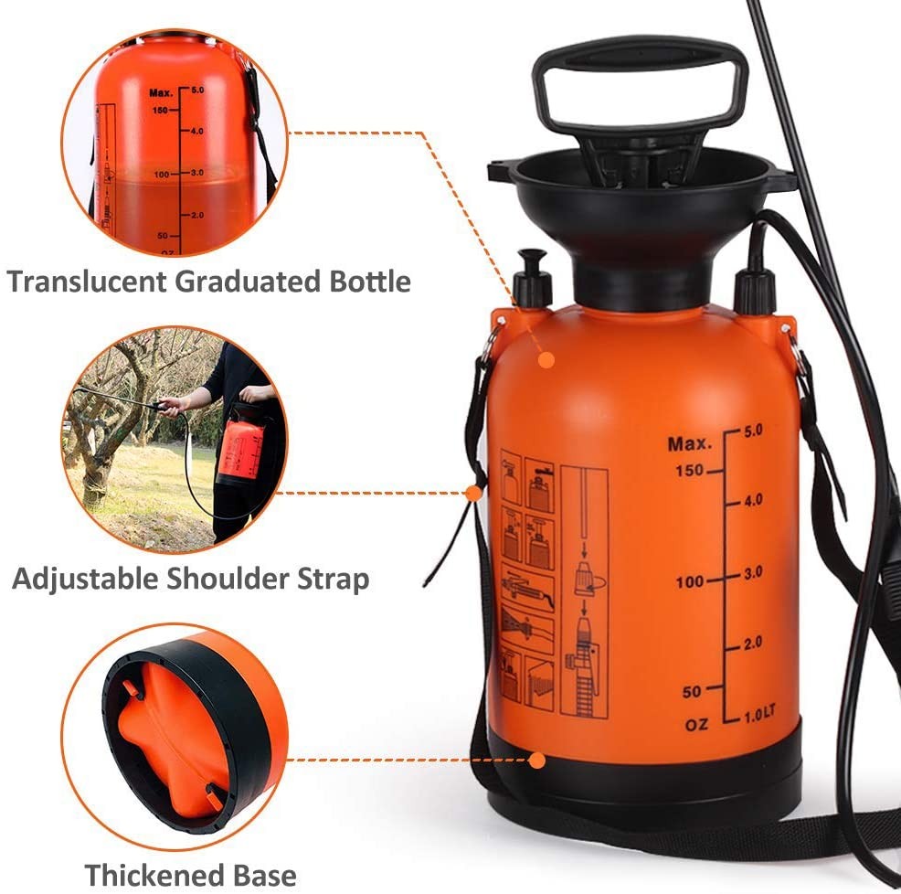  Pump Sprayer in Lawn and Garden 1.3-Gallon Portable Pressure Sprayers