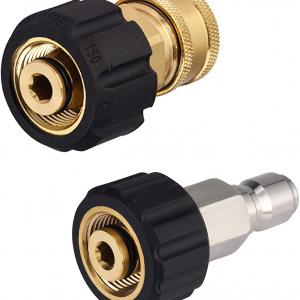 Pressure Washer Hose Adapter Set, M22 to 3/8 Quick Connect for Power Washer Hose