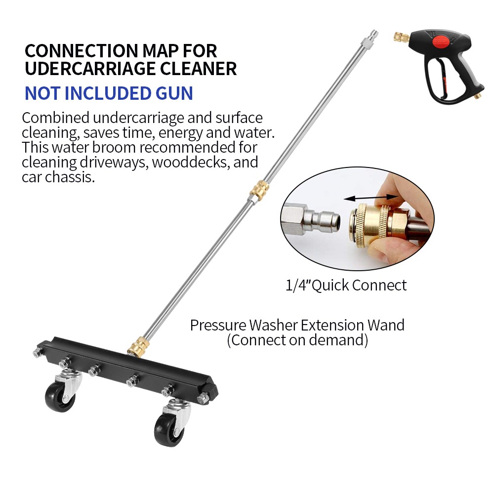 Wash site car wash chassis nozzle pavement wash brush