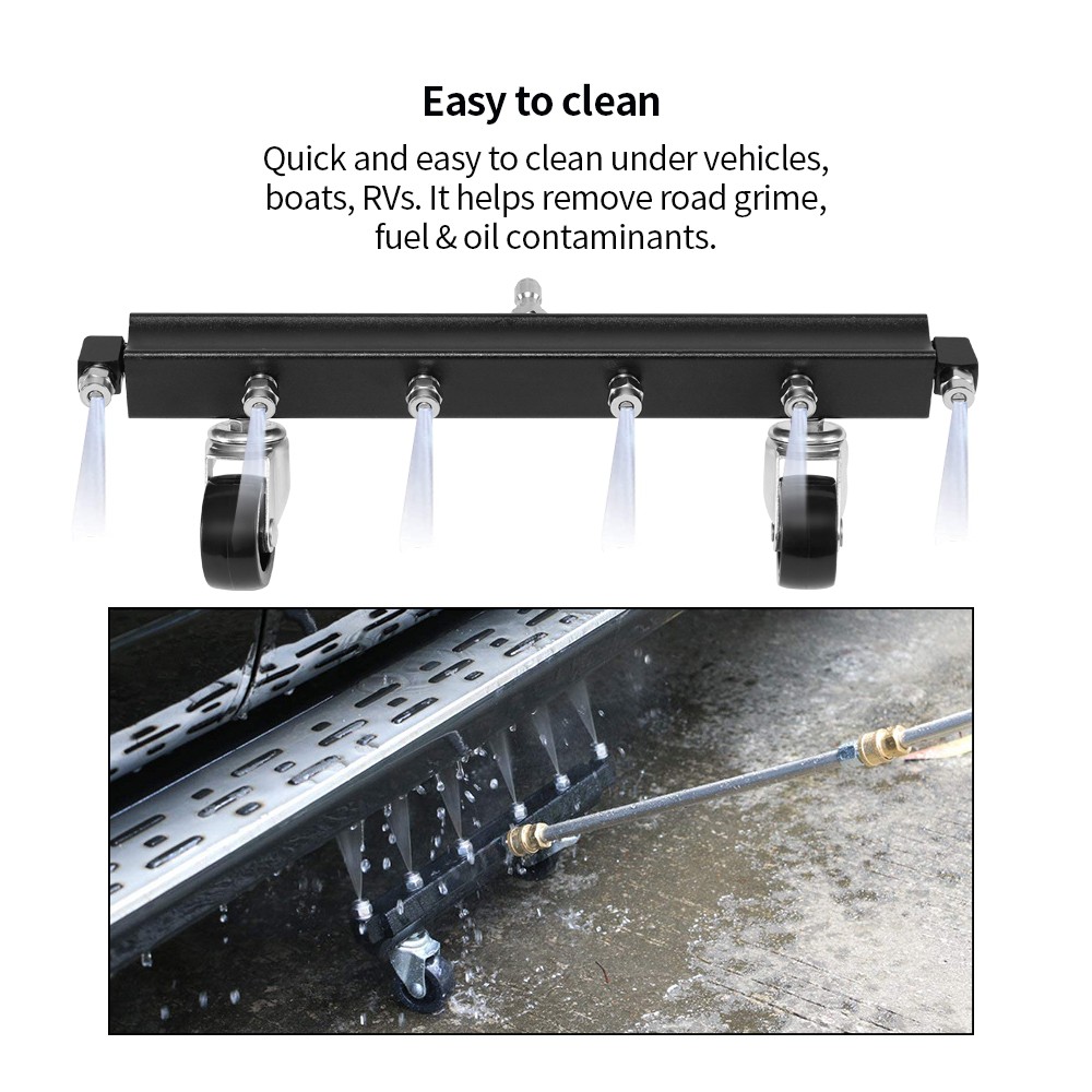 Wash site car wash chassis nozzle pavement wash brush
