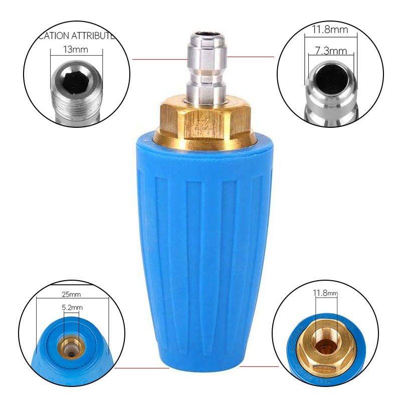 High pressure rotary nozzle ceramic core lotus nozzle aluminium casing rotary turbine nozzle 3000psi