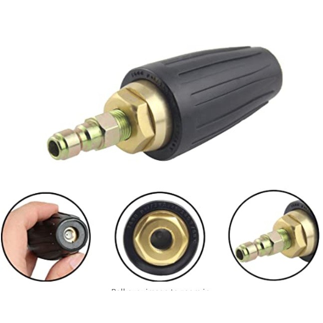 Turbo rotating head ceramic high-pressure car wash gun hair pulling and rust removal bark cleaning quick plug