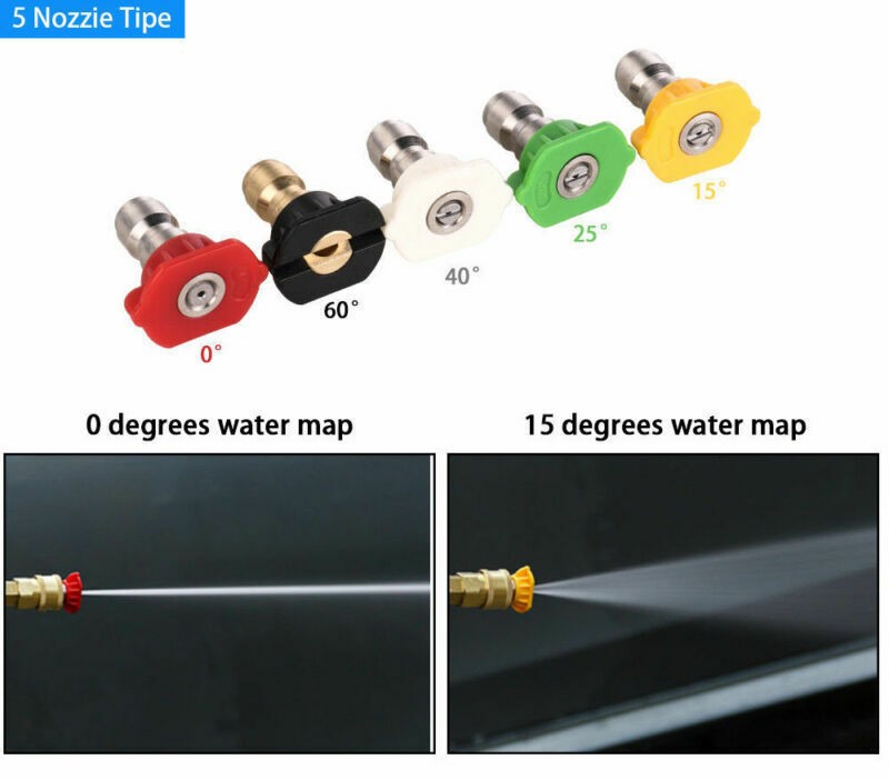 High-pressure car wash nozzle 1/4 quick-insert angle discharge lotus turbine nozzle